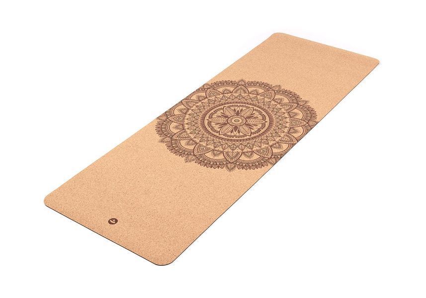 Килимок для йоги Mandala Bicolor Bodhi пробковий 185x66x0.4 см 632CM2 фото