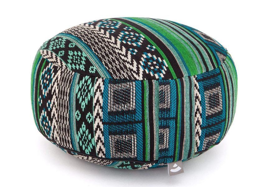 Подушка для медитації Rondo Ethno Bodhi 32x17 см чорно-біло-зелена 306sg фото