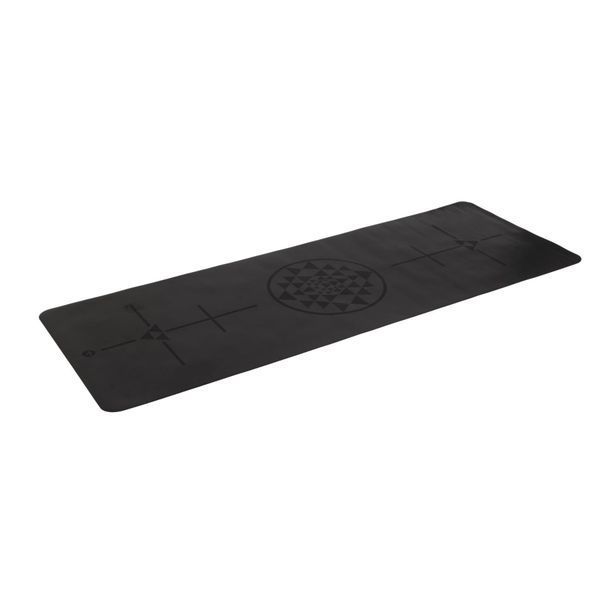 Килимок для йоги Bodhi Phoenix Travel Alignment-Yantra (чорний) 185x66x0.2см 633SA фото