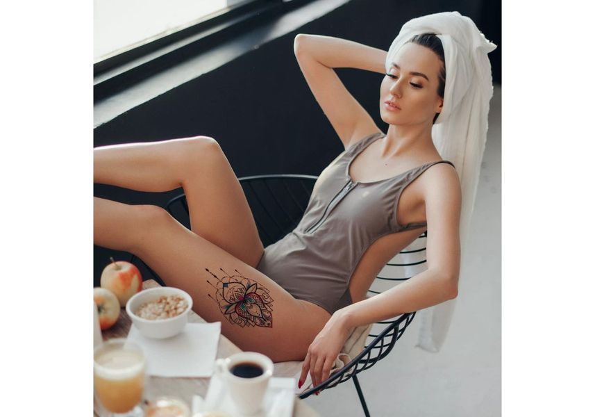 Тимчасове тату у кольорі Лотос ArleySign 148х205 мм tt-8591 фото