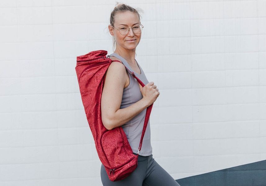 Сумка-чехол для йоги Asana Bag Cotton Mayuri Maharaja Collection Bodhi 60 см темно-красный 541MR фото