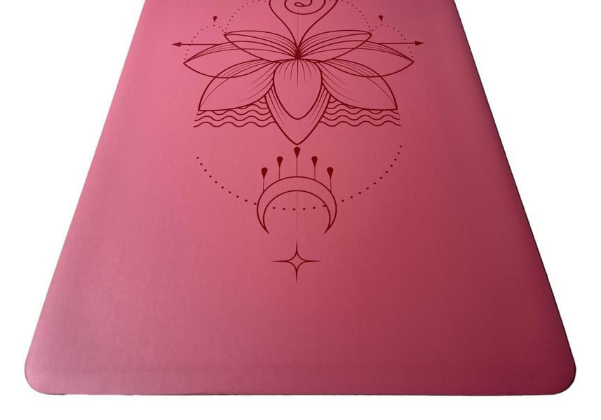 Килимок для йоги каучуковий Vimal Unalome Lotus Berry RAO 185&times;68&times;0.4 см rao103VULb4 фото