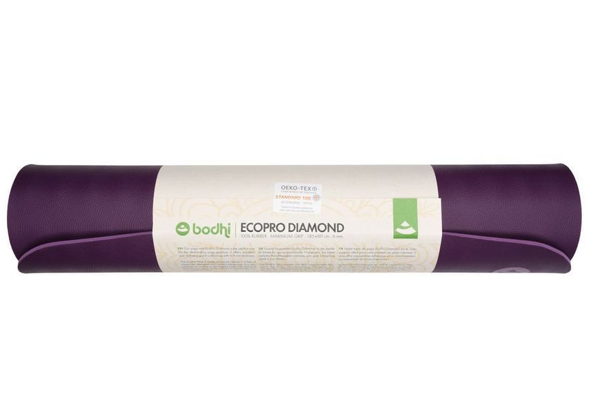 Килимок для йоги Bodhi Ecopro Diamond фіолетовий 185x60x0.6 см 659v фото