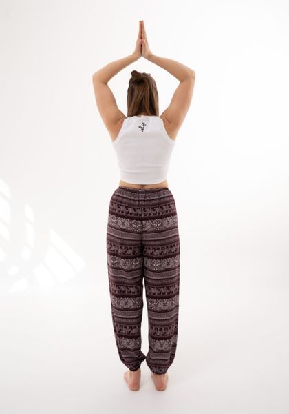 Вільні штани-шаровари Elephant Maroon RAO WEAR унісекс One Size зріст 165-175 см бордовий rw403LElmr2 фото
