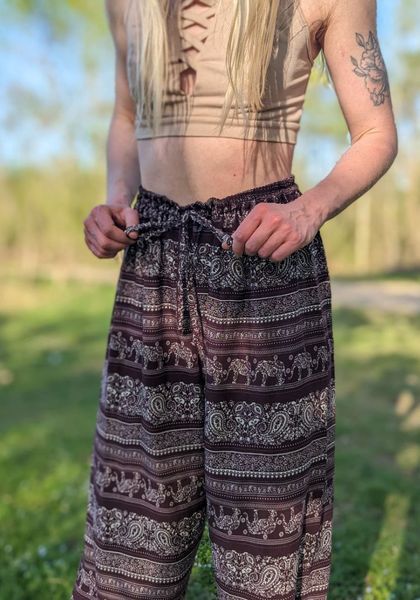 Вільні штани-шаровари Elephant Maroon RAO WEAR унісекс One Size зріст 165-175 см бордовий rw403LElmr2 фото