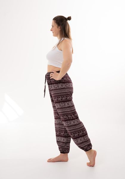 Вільні штани-шаровари Elephant Maroon RAO WEAR унісекс One Size зріст 165-175 см бордовий rw403LElmr2 фото
