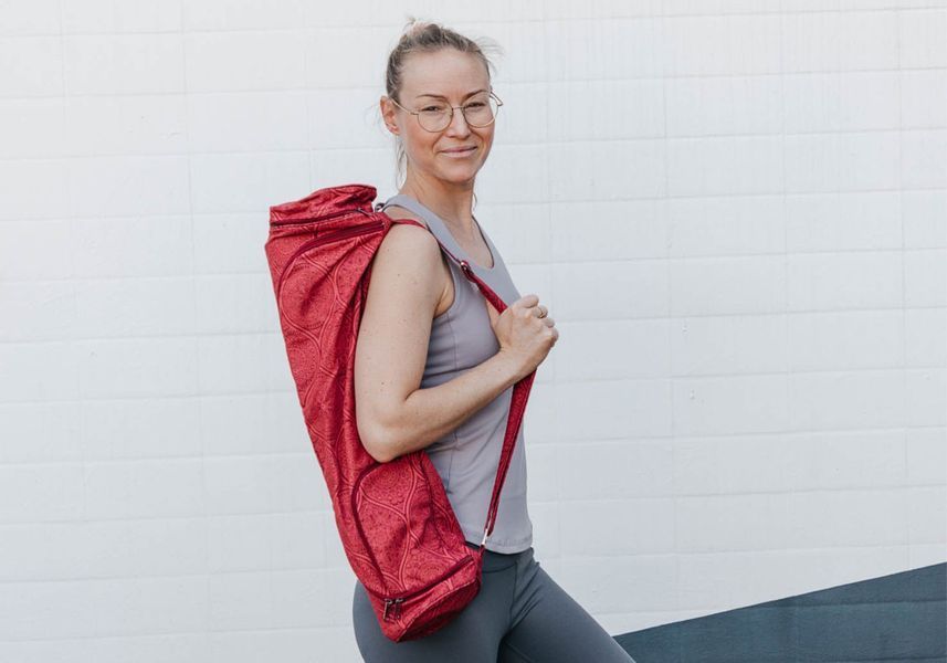 Asana Bag Cotton Maharaja Collection Bodhi 70 cm yoga pouch dark red