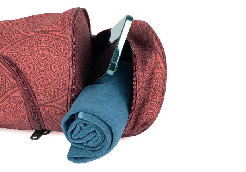 Asana Bag Cotton Maharaja Collection Bodhi 70 cm yoga pouch dark red