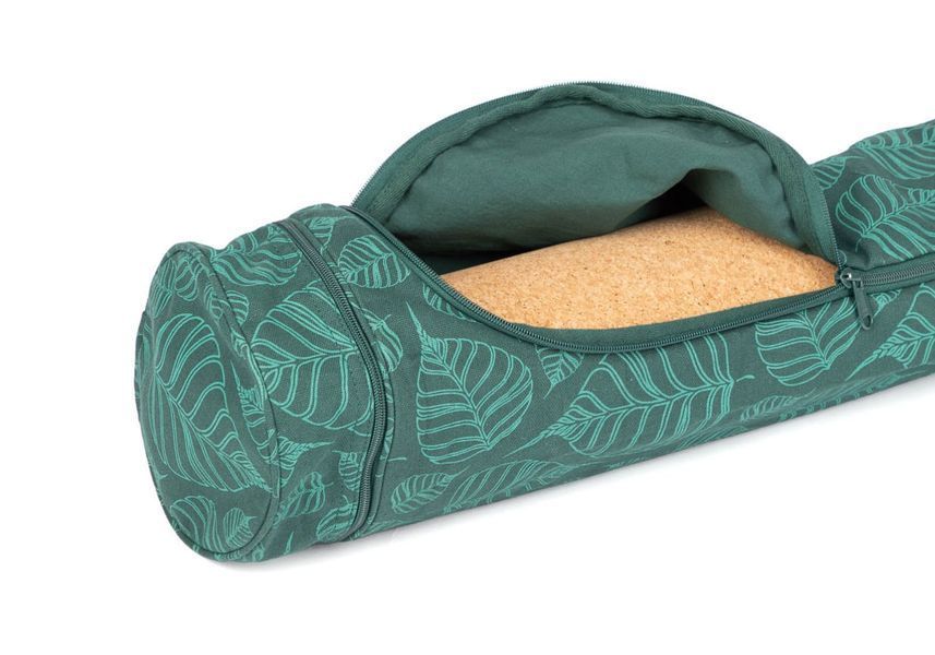 Сумка-чохол для йоги Asana Bag Cotton Bodhi Leaves Maharaja Collection Bodhi 60 см темно-зелений 541LG фото