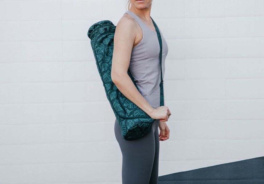 Сумка-чохол для йоги Asana Bag Cotton Bodhi Leaves Maharaja Collection Bodhi 60 см темно-зелений 541LG фото