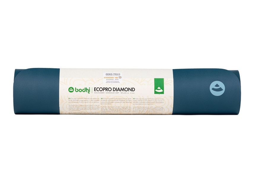 Коврик для йоги Bodhi Ecopro Diamond синий 185x60x0.6 см 659b фото