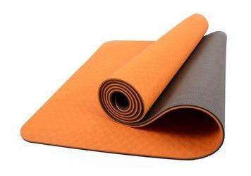 Килимок для йоги та фітнесу Hanuman Two Tones Amber 183x61x0.6 см оранжево-антрацитовий ar303HTToa фото