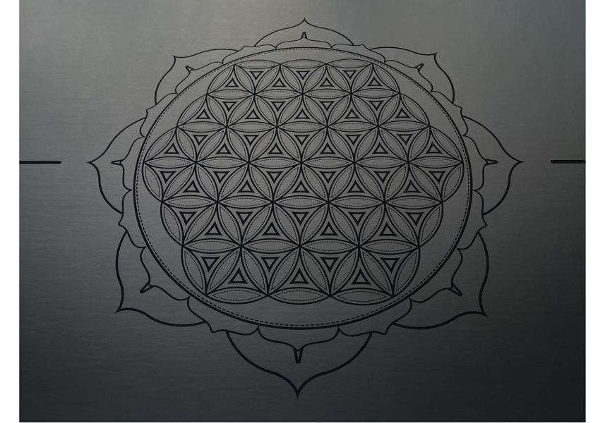Килимок для йоги каучуковий Vimal Flower of Life Black RAO 183&times;68&times;0.5 см rao103VFLbl5 фото