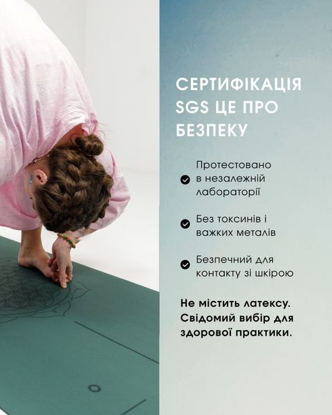 Коврик для йоги каучуковый Dinesh Flower of Life Deep Teal RAO 185&times;68&times;0.4 см rao105DFLdt4 фото