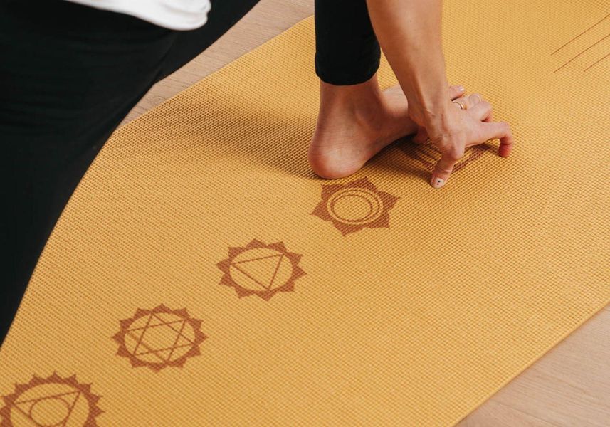 Килимок для йоги Leela Chakralign Bodhi манго 183x60x0.45 см 896mych фото
