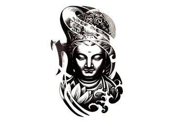 Тимчасове тату Будда Tattooshka 150&times;210 мм tt-8576 фото