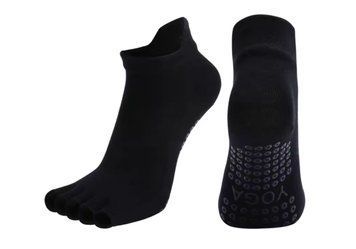 Носки для йоги и пилатеса нескользящие без пальцев Amber Grip черный (35-40) ar230AGHTblk фото
