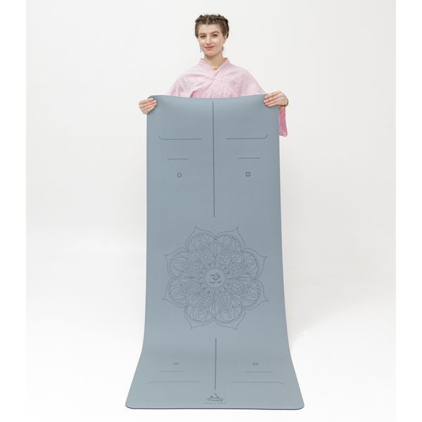 Килимок для йоги каучуковий Dinesh Mandala OM Fog Blue RAO 185&times;68&times;0.4 см rao105DMOfb4 фото