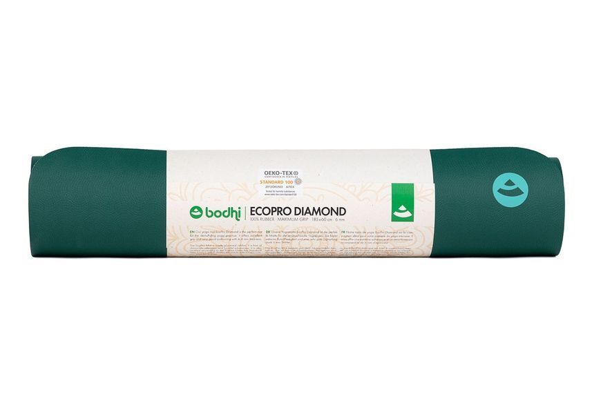 Коврик для йоги Bodhi Ecopro Diamond зеленый 185x60x0.6 см 659jg фото