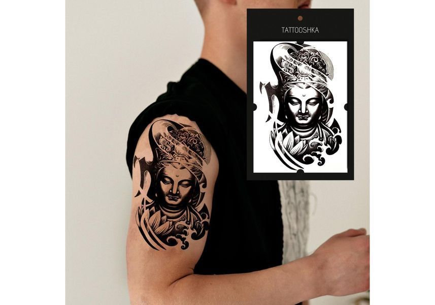 Временное переводное тату Будда Tattooshka 150&times;210 мм tt-8576 фото