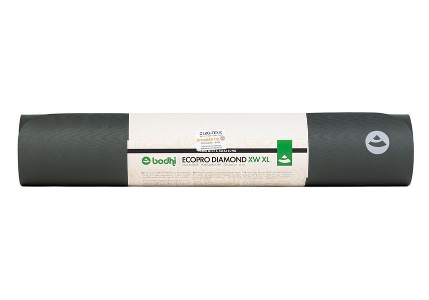 Килимок для йоги Bodhi Ecopro Diamond XW XL сірий 200x66x0.6 см XWL659g фото