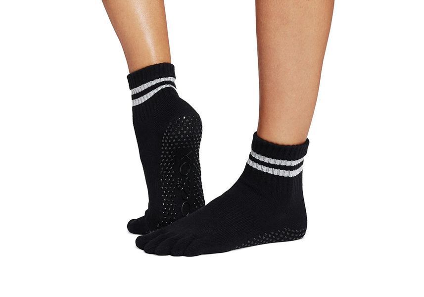 Носки для йоги ToeSox Full Toe Melody Silver Stripe M (39-42.5) 840271466392 фото