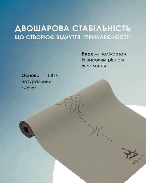 Коврик для йоги каучуковый Dinesh Celestial Unalome Anthracite RAO 185&times;68&times;0.4 см rao105DCUan4 фото
