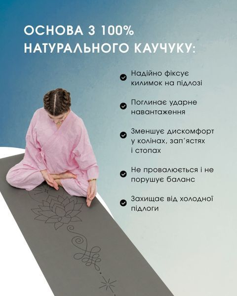 Коврик для йоги каучуковый Dinesh Celestial Unalome Anthracite RAO 185&times;68&times;0.4 см rao105DCUan4 фото
