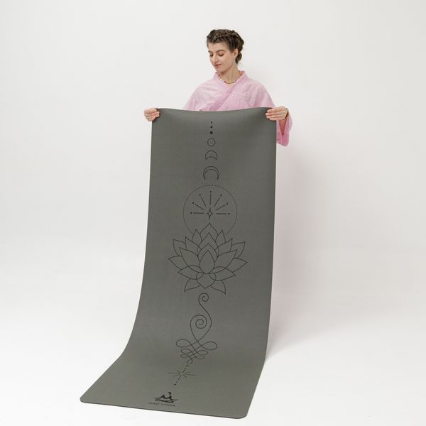 Коврик для йоги каучуковый Dinesh Celestial Unalome Anthracite RAO 185&times;68&times;0.4 см rao105DCUan4 фото
