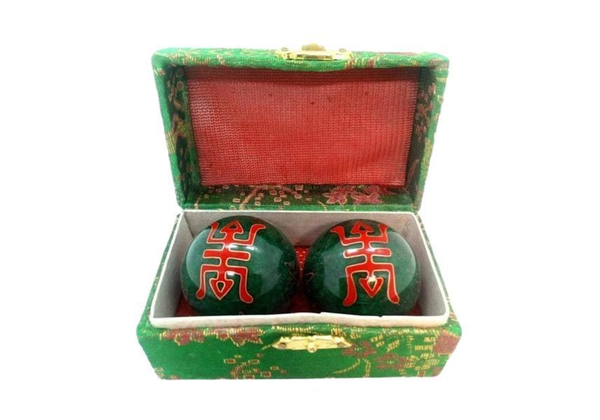 Baoding Massage Balls Double Luck Green 4.7 cm