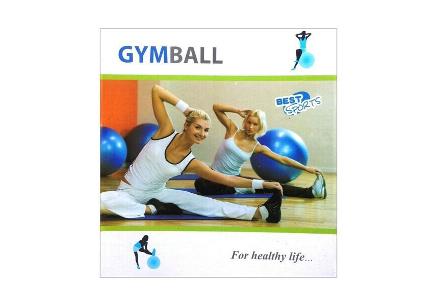 Фитбол мяч для фитнеса GymBall 65 см с насосом синий GB65wplb фото