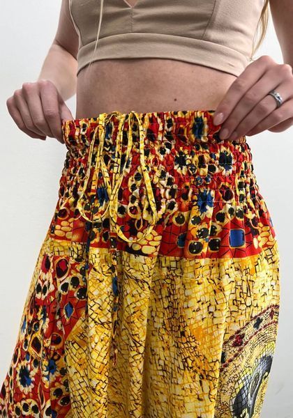 Штани-шаровари Аладіни (Афгані) з матнею Amber Mosaic RAO WEAR унісекс OneSize жовтий rw405ACAM фото