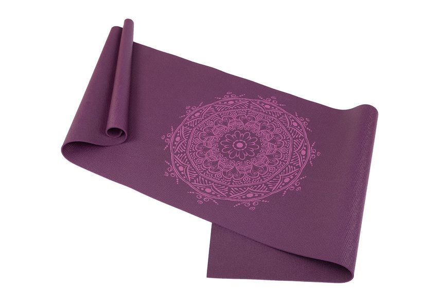 Килимок для йоги Leela Mandala Bodhi баклажан &mdash; баклажанова мандала 183x60x0.45 см 896mq фото