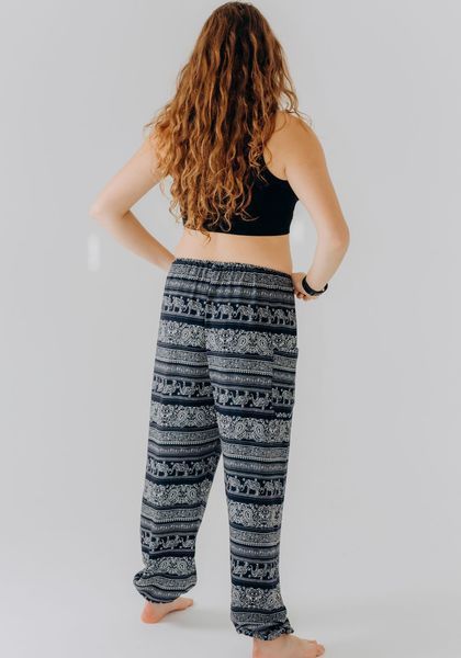 Свободные штаны-шаровары Elephant Midnight RAO WEAR унисекс OneSize рост 165-175 см темно-синий rw403LElmn2 фото