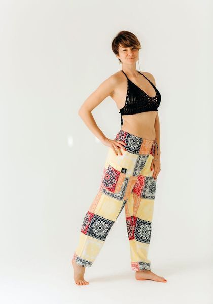 Свободные штаны-шаровары Vibrant Mandala RAO WEAR унисекc OneSize рост 165-175 см разноцветные rw403LphVM2 фото