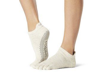 Шкарпетки для йоги ToeSox Full Toe Low Rise Grip Oatmeal M (39-42.5) 841090151827 фото