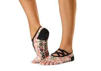 Носки для йоги ToeSox Half Toe Elle Grip Tropiholic S (36-38.5) 841090187727 фото