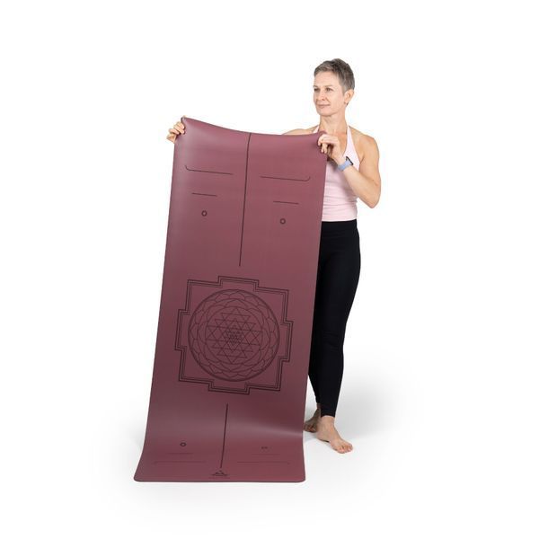Килимок для йоги каучуковий Vimal Yantra Burgundy 185&times;68&times;0.4 см