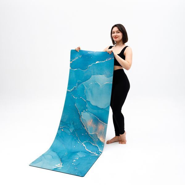 Килимок для йоги замшевий Sitara Aqua Marble RAO 183&times;68&times;0.5 см rao101SAMb5 фото