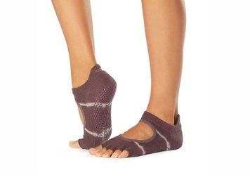 Носки для йоги ToeSox Half Toe Bellarina Grip Quartz Wave Stripe M (39-42.5) 840271428208 фото