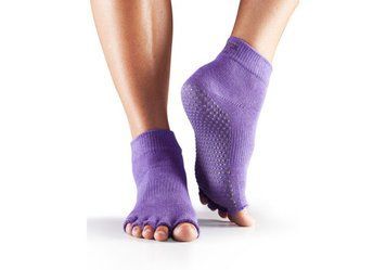 Носки для йоги ToeSox Half Toe Ankle Grip Light Purple M (39-42.5) 794504182231 фото