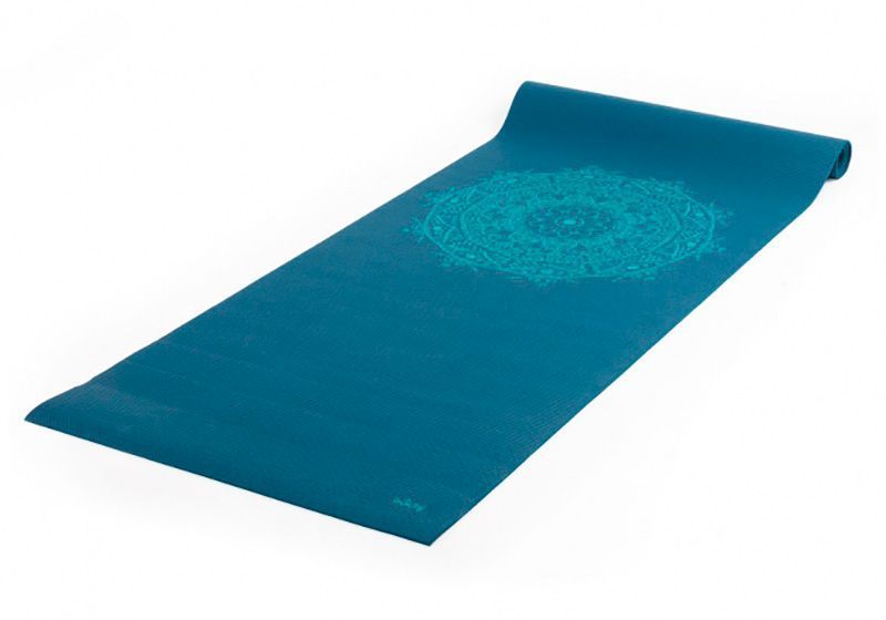 Килимок для йоги Bodhi Leela Mandala петроль &mdash; бірюзова мандала 183x60x0.45 см 896mp фото