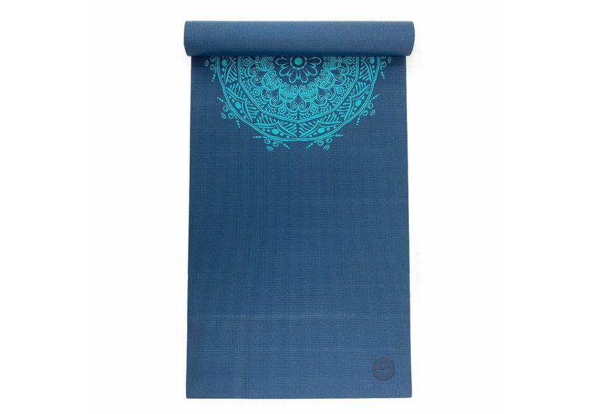 Килимок для йоги Bodhi Leela Mandala петроль &mdash; бірюзова мандала 183x60x0.45 см 896mp фото