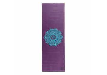 Килимок для йоги Bodhi Leela Mandala баклажан &mdash; бірюзова мандала 183x60x0.45 см 896ma фото