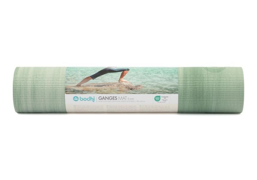 Килимок для йоги Bodhi Ganges зелена шавлія 183x60x0.6 см 940gF фото