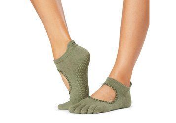 Носки для йоги ToeSox Full Toe Bellarina Olive Leopard S (36-38.5) 840271407241 фото
