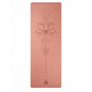 Коврик для йоги каучуковый Vimal Unalome Lotus Peach Clay RAO 185&times;68&times;0.4 см