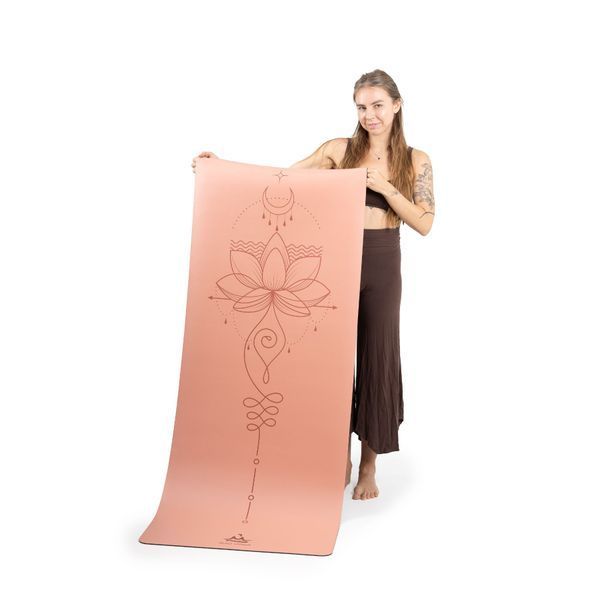 Килимок для йоги каучуковий Vimal Unalome Lotus Peach Clay RAO 185&times;68&times;0.4 см