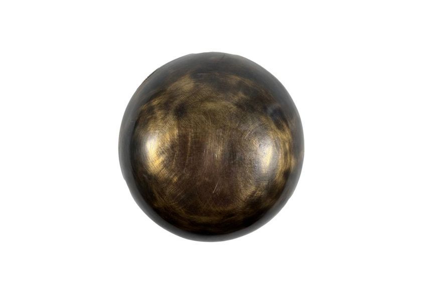 Поющая чаша толстостенная Tiger Eye с резьбой мантры Ом Мани Падме Хум и символа Удачи 13.5 см rao400TEMGlC135thr фото