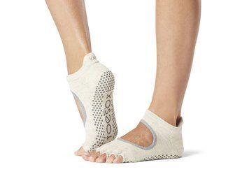 Носки для йоги ToeSox HalfToe Bellarina Grip Oatmeal S (36-38.5) 841090151636 фото
